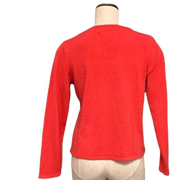 VTG Norton McNaughton So-Soft V-Neck Sweater PL/Petite Large Red 212E - Picture 4 of 6